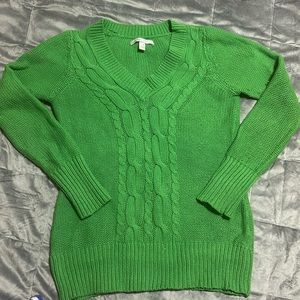 Green Old Navy V-Neck Sweater